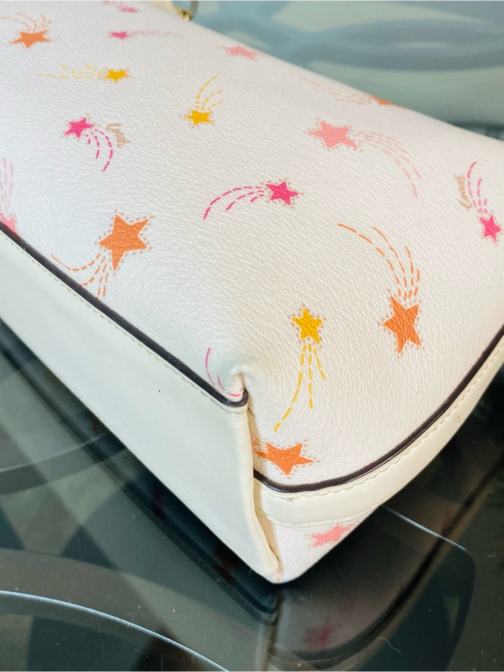Coach Clara Shoulder Bag with Shooting Star Print Chalk Multi CE590 - Picture 10 of 13